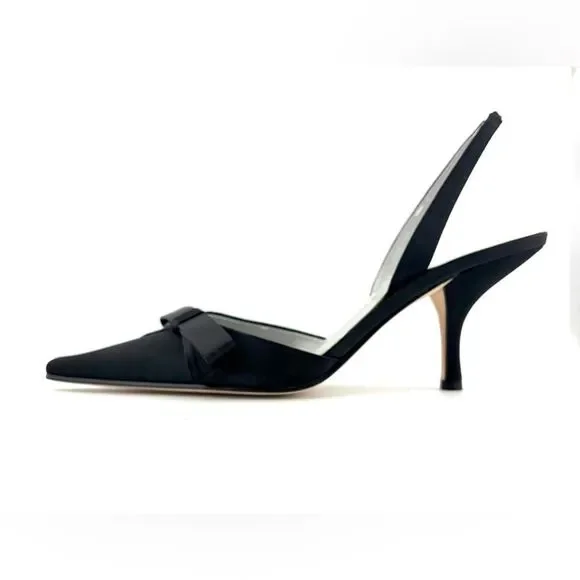 Women shoe's: Karen Scott Black Slingback Heels - Picture 3 of 15